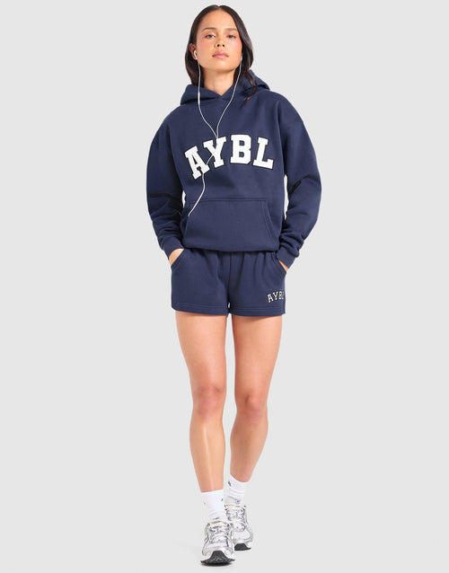 กางเกงเลกกิ้งขาสั้นผู้หญิง Varsity 2.0 Oversized