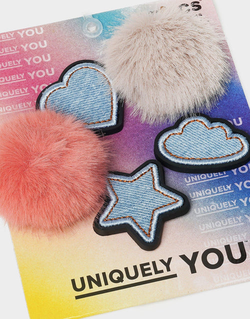 ที่ติดรองเท้า Denim Punk Puff Jibbitz (5 ชิ้น)