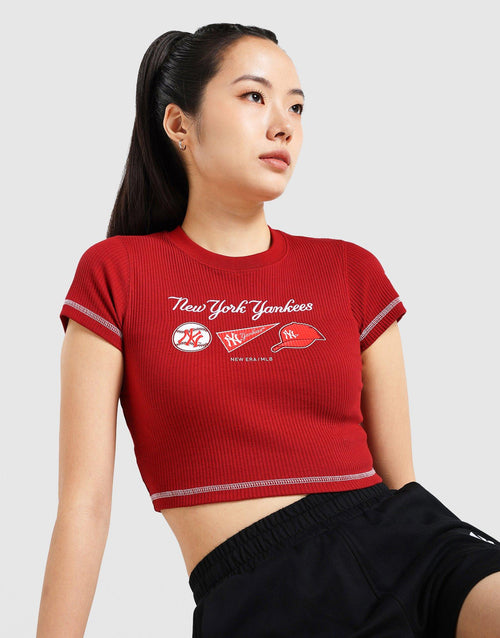 เสื้อยืดผู้หญิง LNY Ribbed NY Yankees