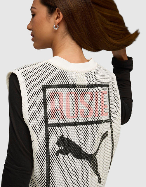x ROSÉ เสื้อกล้ามผู้หญิง Relaxed Mesh