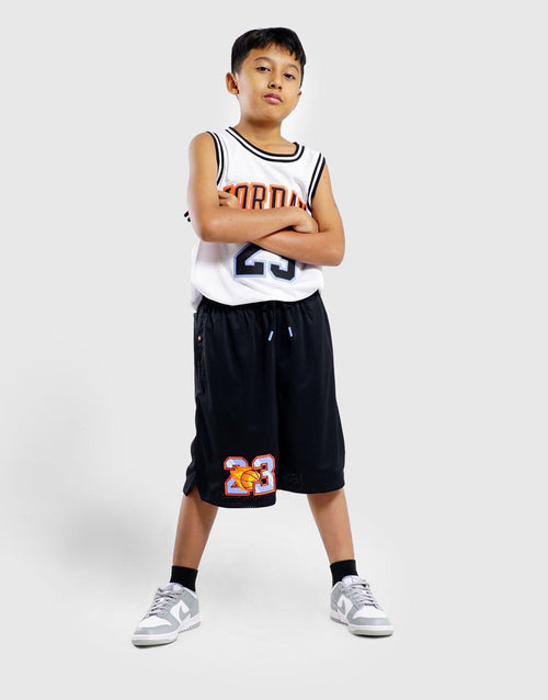 กางเกงขาสั้นเด็กโต Jumpman Customized Air Flame