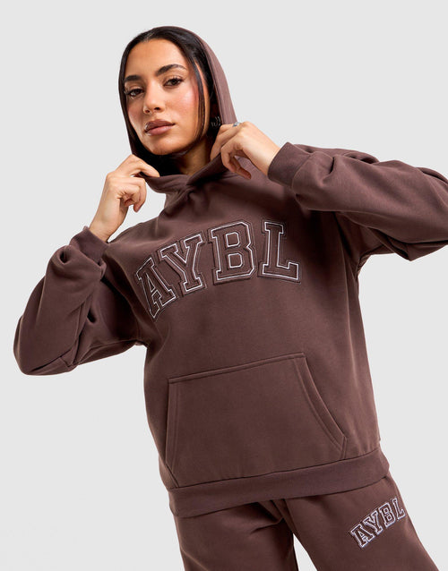 เสื้อฮู้ดดี้ผู้หญิง Varsity Applique Oversized