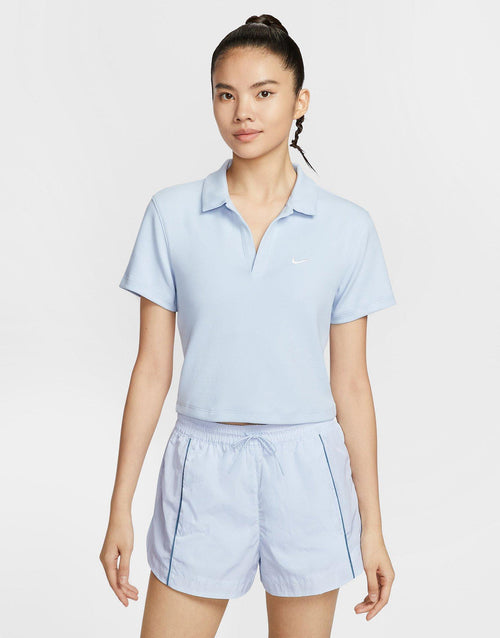 เสื้อแขนสั้นผู้หญิง Essential Polo Crop