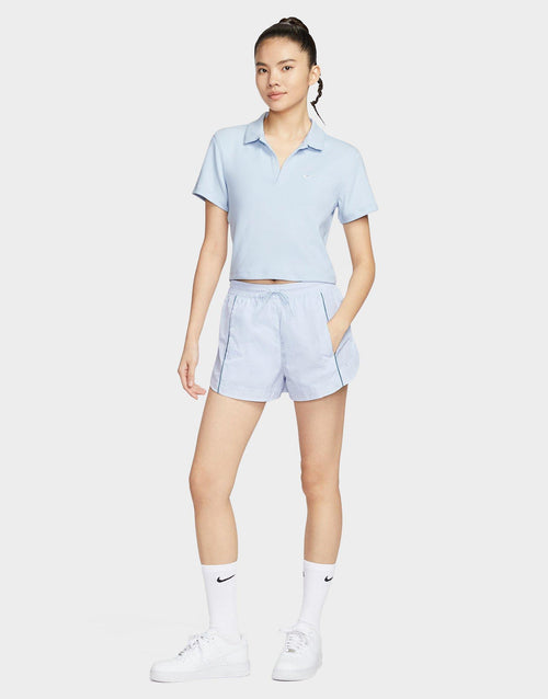 เสื้อแขนสั้นผู้หญิง Essential Polo Crop