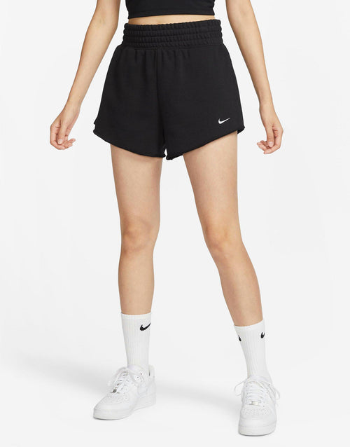 กางเกงขาสั้นผู้หญิง Sportswear High-Waisted French Terry