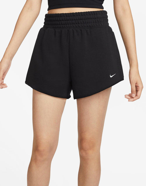 กางเกงขาสั้นผู้หญิง Sportswear High-Waisted French Terry