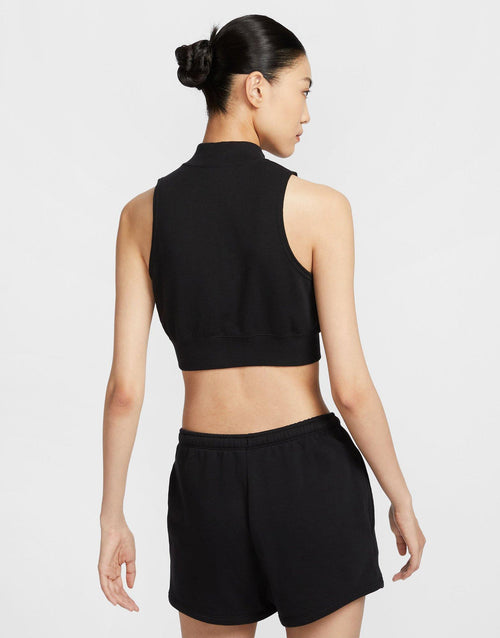 เสื้อกล้ามผู้หญิง Sportswear Chill Terry Slim Cropped French Terry