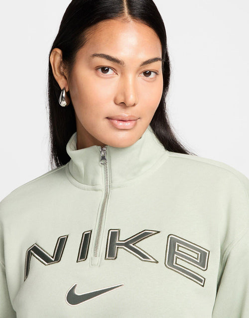 เสื้อแขนยาวผู้หญิง Phoenix Fleece Oversized 1/4-Zip Logo