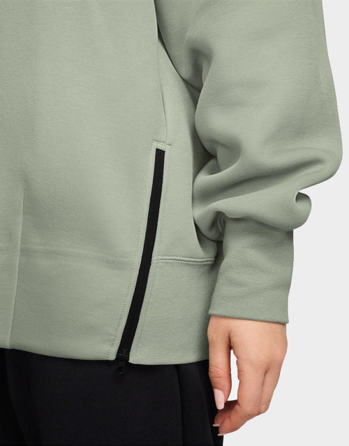 เสื้อแขนยาวผู้หญิง Oversized Crew-Neck Tech Fleece