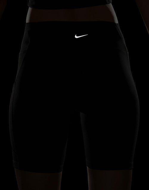 กางเกงเลกกิ้งผู้หญิง High-Waisted 8" Biker with Pockets