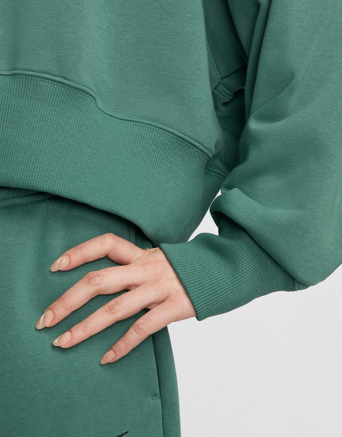 เสื้อแขนยาวผู้หญิง Sportswear Phoenix Fleece Over-Oversized Crew-Neck French Terry