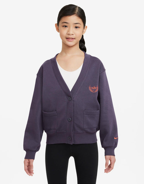 เสื้อแขนยาวเด็กโต Sportswear Club Fleece Cardigan