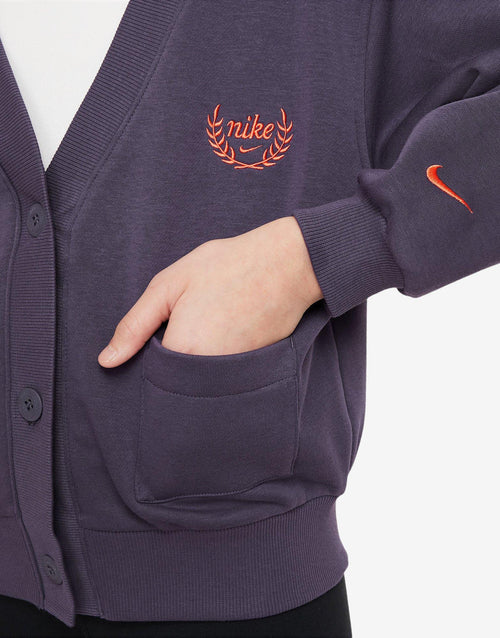 เสื้อแขนยาวเด็กโต Sportswear Club Fleece Cardigan