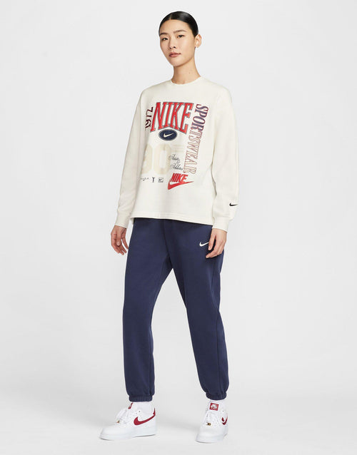 เสื้อแขนยาวผู้หญิง Sportswear Oversized French Terry