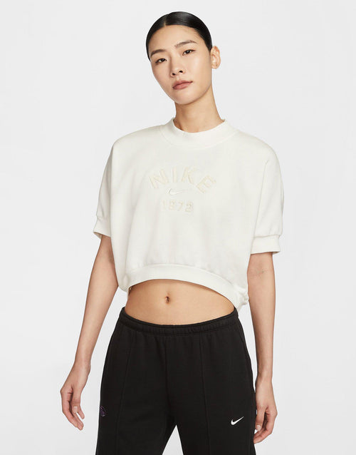 เสื้อยืดผู้หญิง Sportswear Cropped French Terry