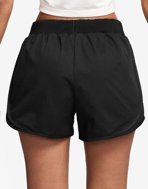 กางเกงขาสั้นผู้หญิง Sportswear Mid-Rise Twill