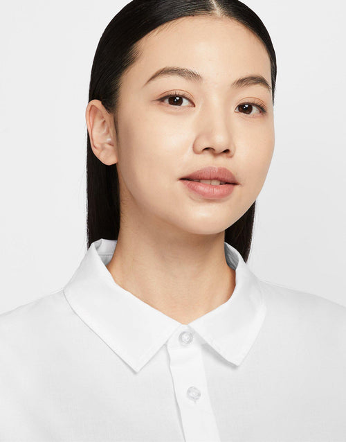 เสื้อแขนยาวผู้หญิง Sportswear Chill Poplin Loose Button-Up