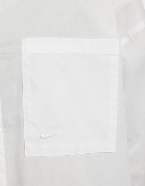 เสื้อแขนยาวผู้หญิง Sportswear Chill Poplin Loose Button-Up