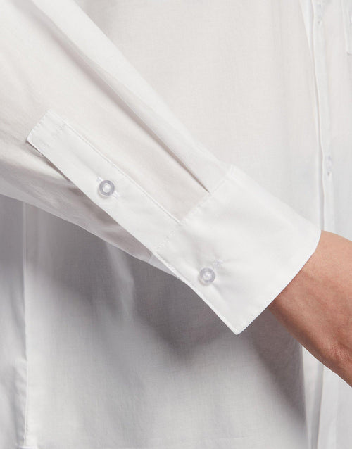 เสื้อแขนยาวผู้หญิง Sportswear Chill Poplin Loose Button-Up