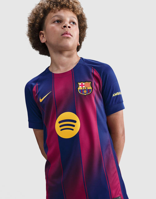เสื้อฟุตบอลชุดเหย้าเด็กโต FC Barcelona 2025/26
