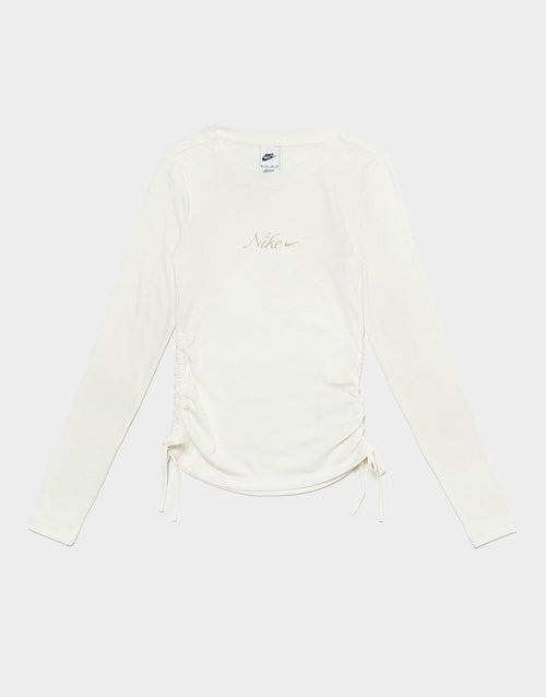 เสื้อแขนยาวผู้หญิง Sportswear Ribbed Cropped