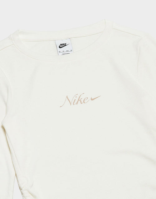 เสื้อแขนยาวผู้หญิง Sportswear Ribbed Cropped