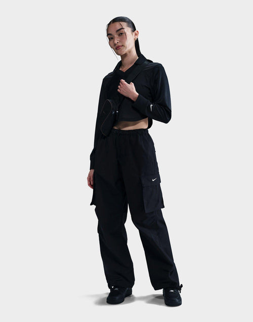 กางเกงขายาวผู้หญิง Sportswear Mid-Rise Oversized Cargo