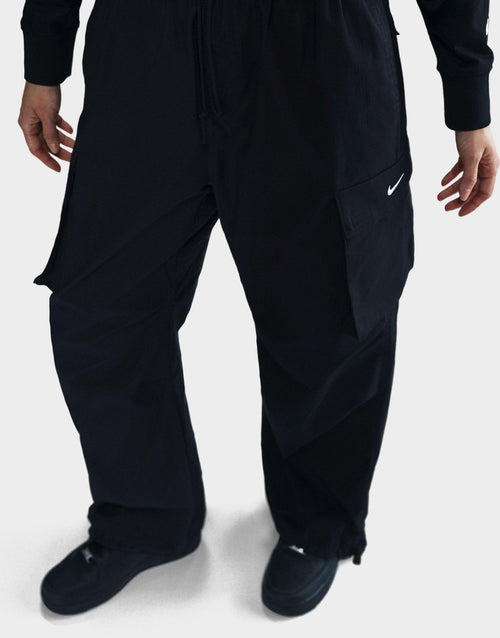 กางเกงขายาวผู้หญิง Sportswear Mid-Rise Oversized Cargo