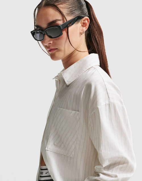 เสื้อแขนยาวผู้หญิง Sportswear Chill Poplin Striped