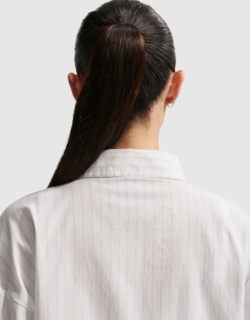 เสื้อแขนยาวผู้หญิง Sportswear Chill Poplin Striped