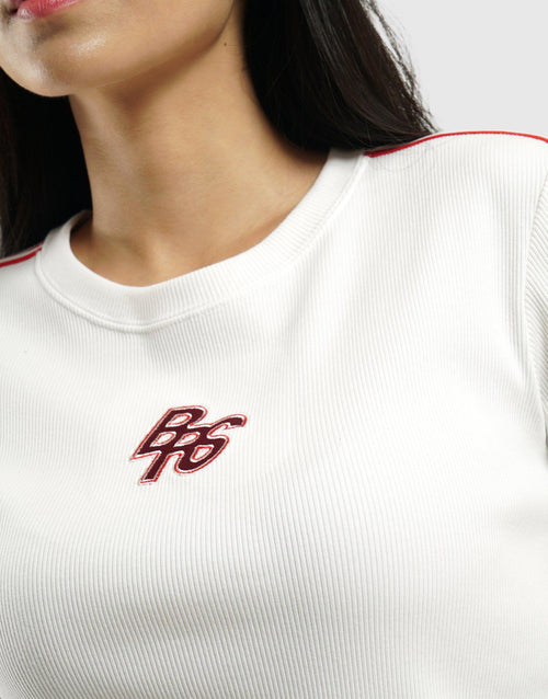 เสื้อยืดผู้หญิง Sportswear Tight Ribbed