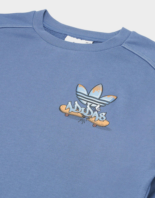 เสื้อยืดผู้ชาย City Skate Faux Two-In-One Crew