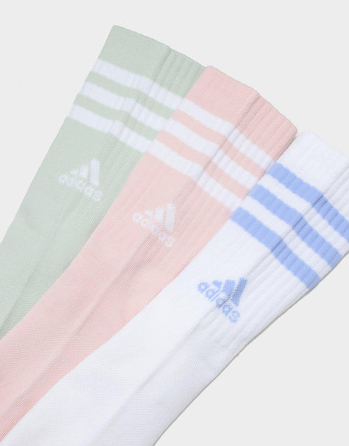 ถุงเท้า 3-Stripes Cushioned Crew (แพค 3 คู่)