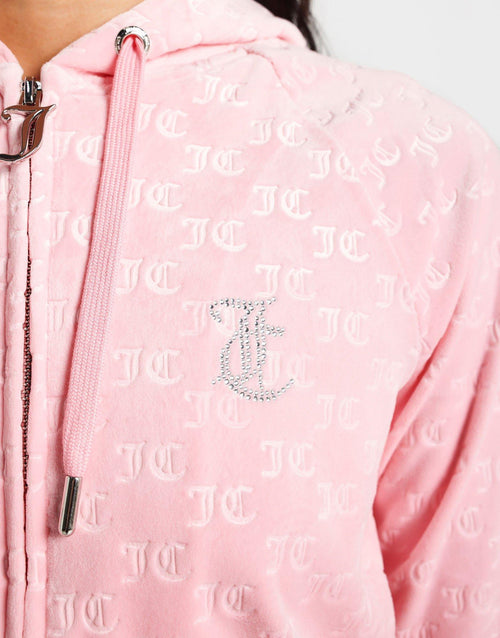 เสื้อฮู้ดดี้ผู้หญิง Full Zip Velour Mini Madi