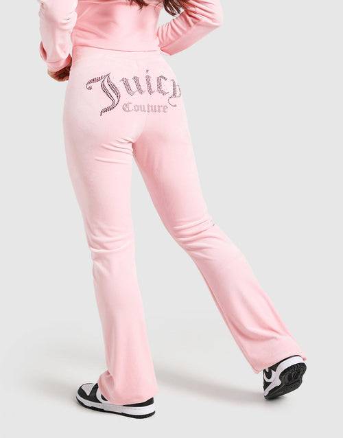 กางเกงขายาวผู้หญิง Flare Velour