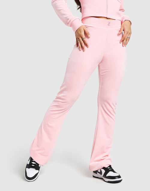 กางเกงขายาวผู้หญิง Flare Velour