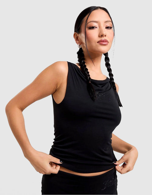 เสื้อแขนกุดผู้หญิง Drape Front