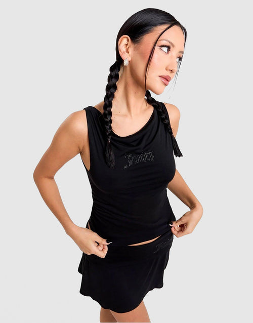 เสื้อแขนกุดผู้หญิง Drape Front