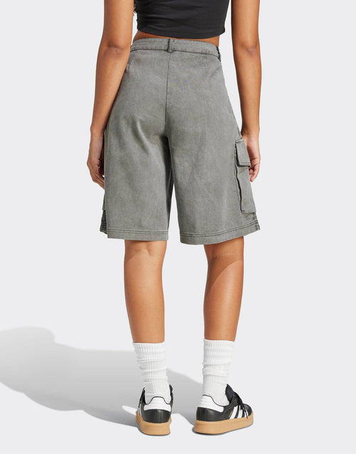 กางเกงขาสั้นผู้หญิง Washed Cargo Twill Jorts