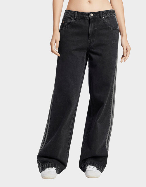 กางเกงขายาวผู้หญิง Adicolor Denim 3-Stripes Track