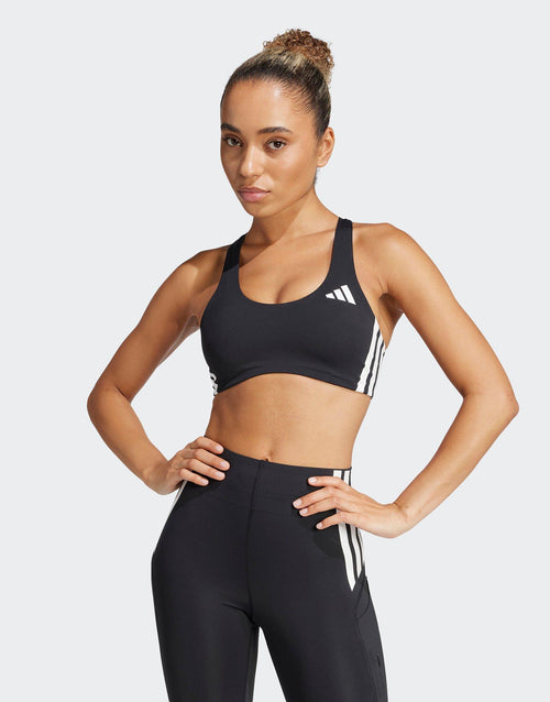 สปอร์ตบราผู้หญิง Powerreact Train Medium-Support 3-Stripes