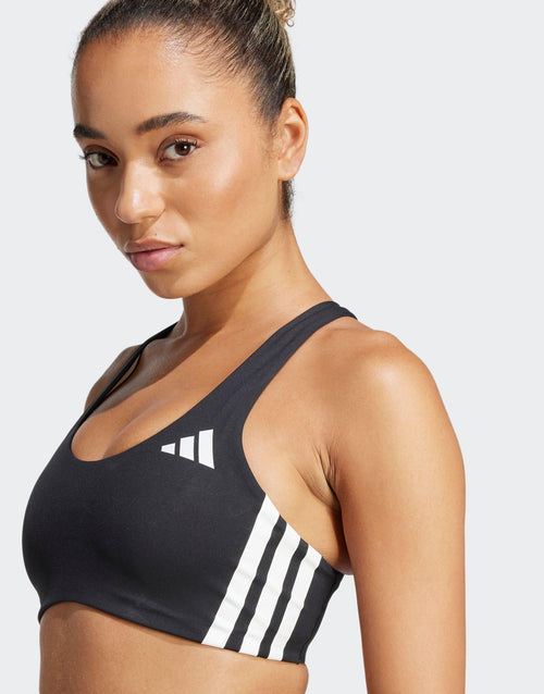 สปอร์ตบราผู้หญิง Powerreact Train Medium-Support 3-Stripes
