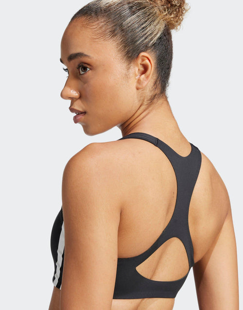 สปอร์ตบราผู้หญิง Powerreact Train Medium-Support 3-Stripes