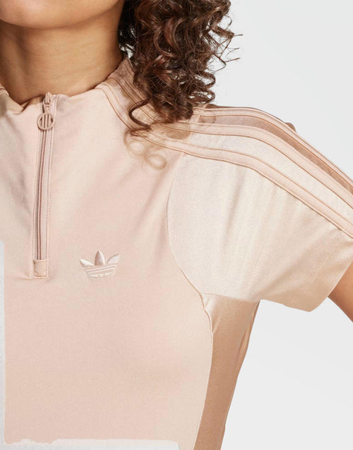 เสื้อแขนสั้นผู้หญิง Zip-Up Crop