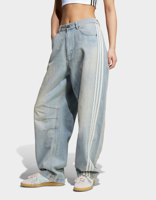 กางเกงขายาวผู้หญิง Adilenium Season 3 Banana Fitted Washed Denim