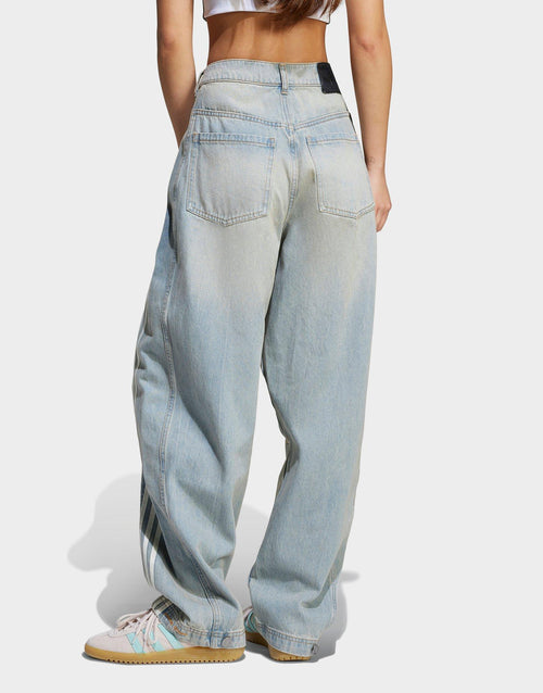 กางเกงขายาวผู้หญิง Adilenium Season 3 Banana Fitted Washed Denim