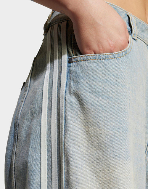 กางเกงขายาวผู้หญิง Adilenium Season 3 Banana Fitted Washed Denim