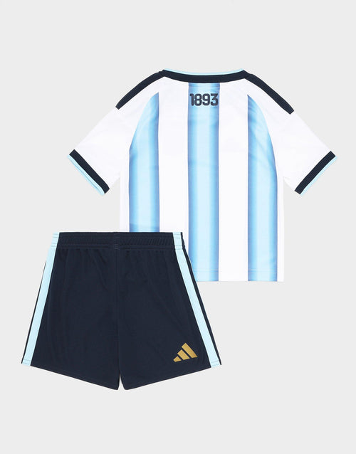 เสื้อและกางเกงฟุตบอลชุดเหย้าเด็กเล็ก Argentina 2026/27