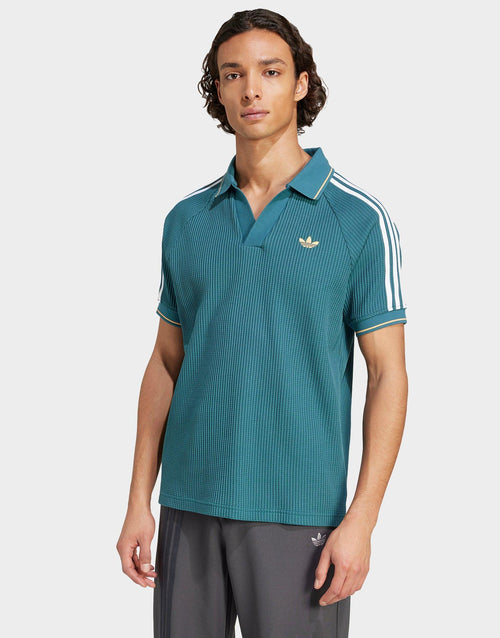 เสื้อแขนสั้นผู้ชาย Waffle Knit Polo
