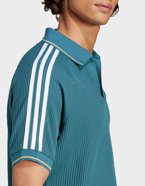 เสื้อแขนสั้นผู้ชาย Waffle Knit Polo